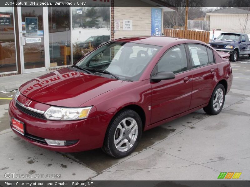 Berry Red / Grey 2004 Saturn ION 3 Sedan
