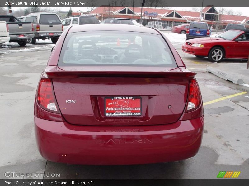 Berry Red / Grey 2004 Saturn ION 3 Sedan