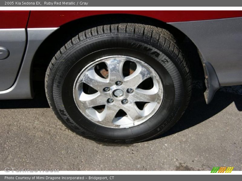 Ruby Red Metallic / Gray 2005 Kia Sedona EX