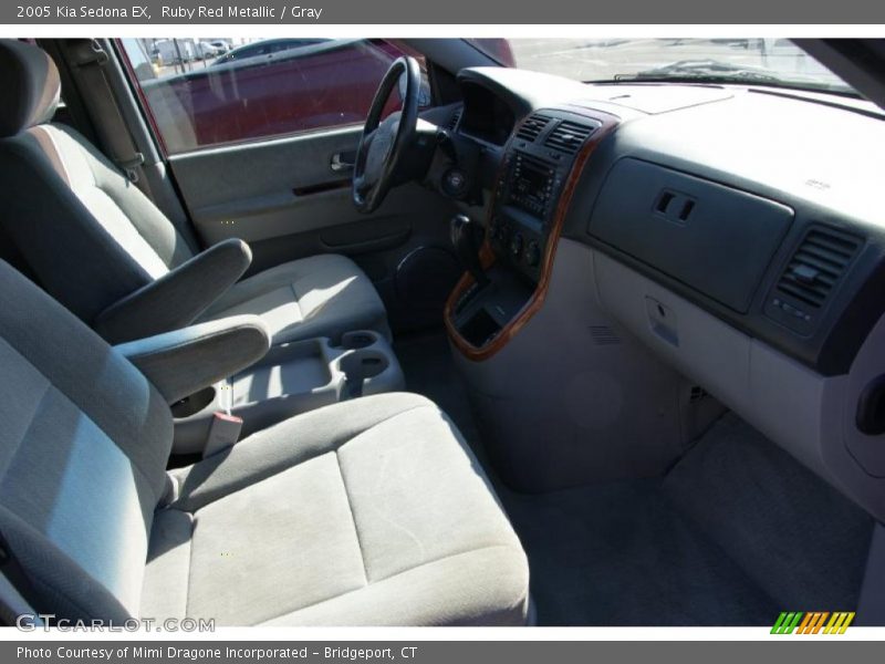 Ruby Red Metallic / Gray 2005 Kia Sedona EX