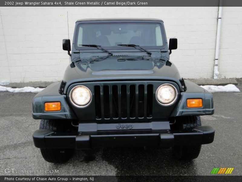 Shale Green Metallic / Camel Beige/Dark Green 2002 Jeep Wrangler Sahara 4x4