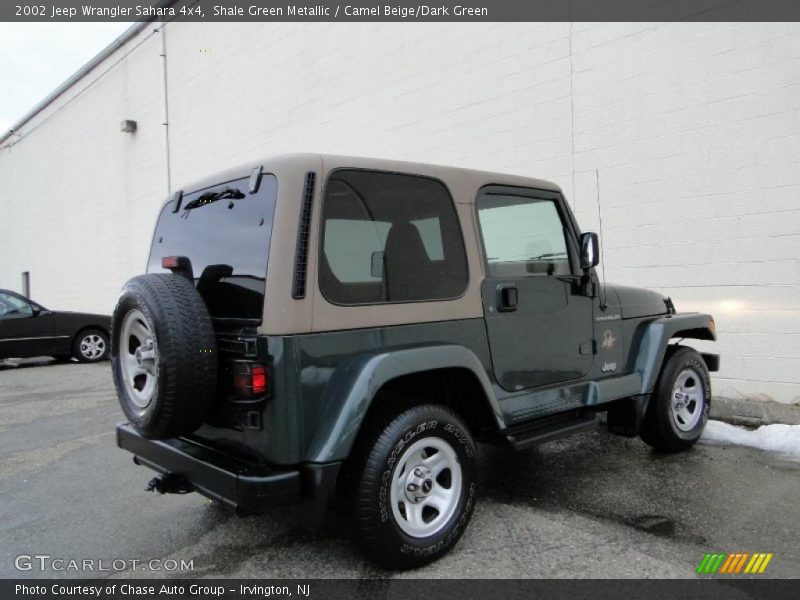 Shale Green Metallic / Camel Beige/Dark Green 2002 Jeep Wrangler Sahara 4x4