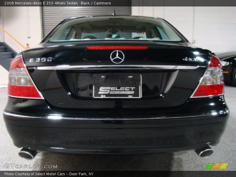 Black / Cashmere 2008 Mercedes-Benz E 350 4Matic Sedan