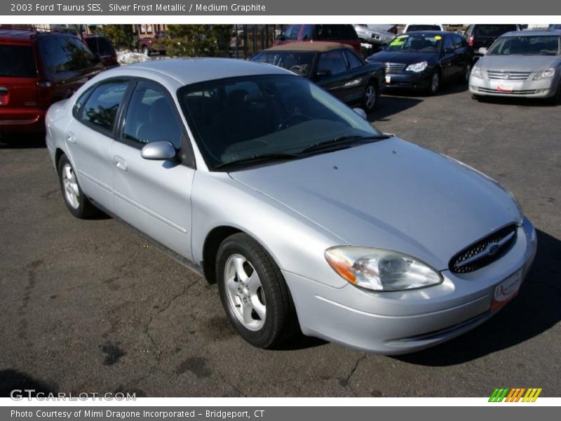 Silver Frost Metallic / Medium Graphite 2003 Ford Taurus SES