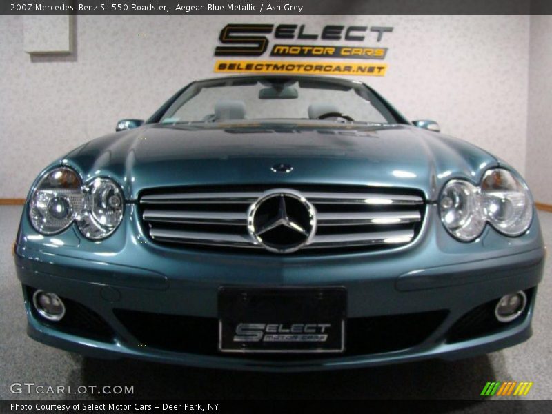 Aegean Blue Metallic / Ash Grey 2007 Mercedes-Benz SL 550 Roadster
