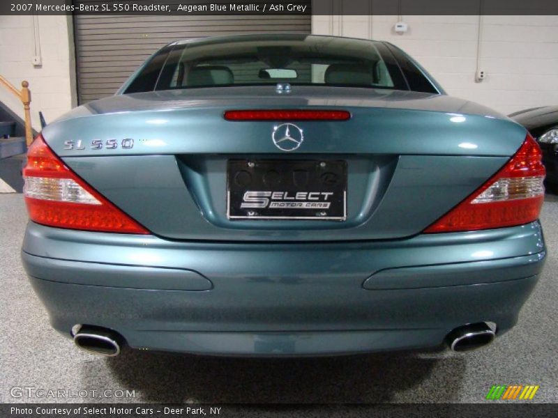 Aegean Blue Metallic / Ash Grey 2007 Mercedes-Benz SL 550 Roadster
