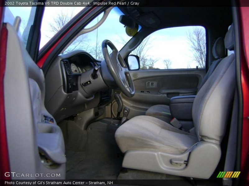 Impulse Red Pearl / Gray 2002 Toyota Tacoma V6 TRD Double Cab 4x4