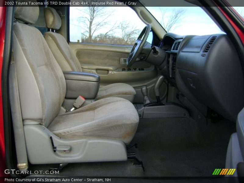 Impulse Red Pearl / Gray 2002 Toyota Tacoma V6 TRD Double Cab 4x4