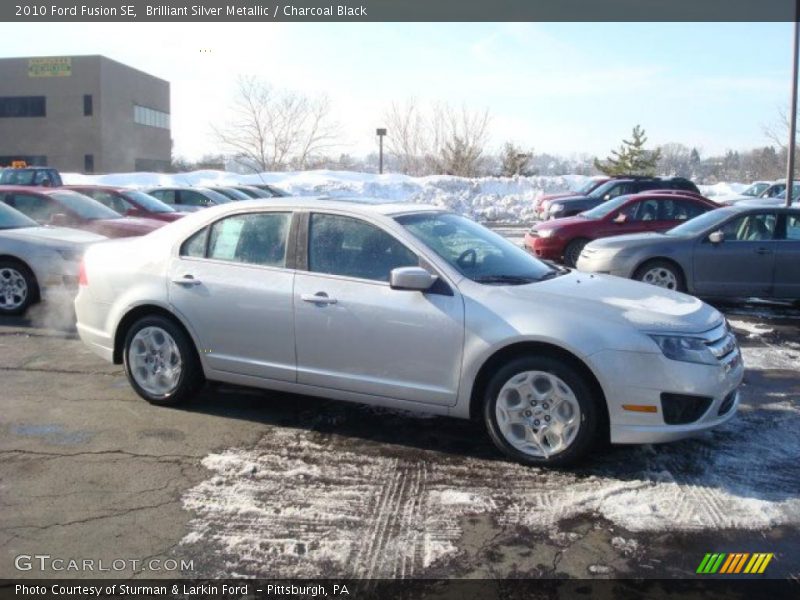 Brilliant Silver Metallic / Charcoal Black 2010 Ford Fusion SE