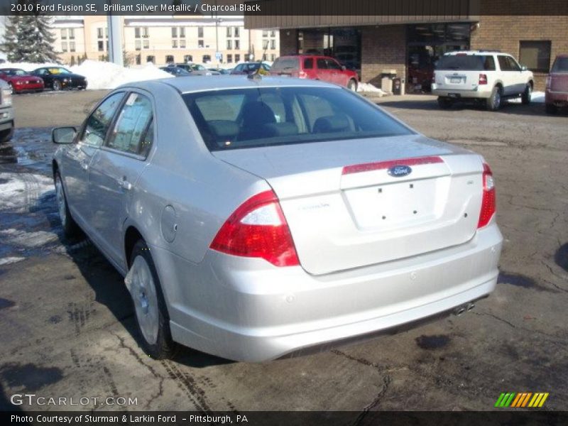 Brilliant Silver Metallic / Charcoal Black 2010 Ford Fusion SE