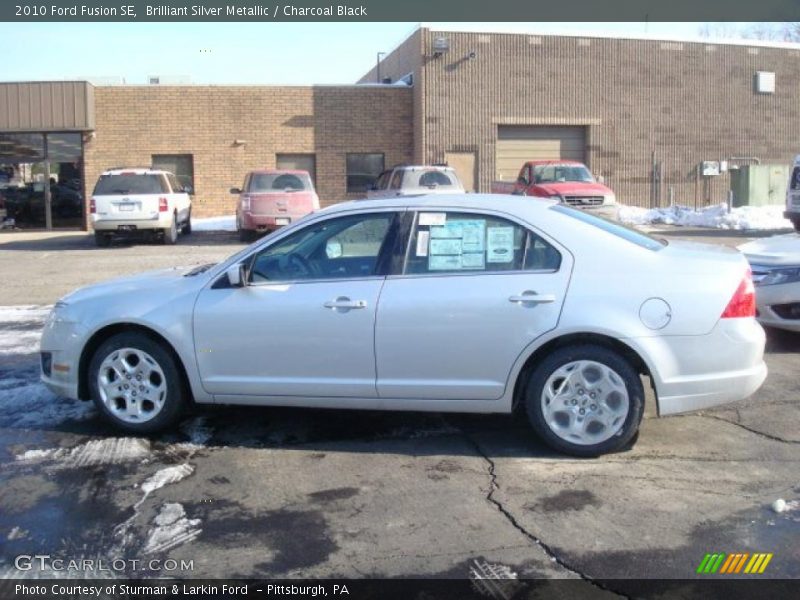 Brilliant Silver Metallic / Charcoal Black 2010 Ford Fusion SE