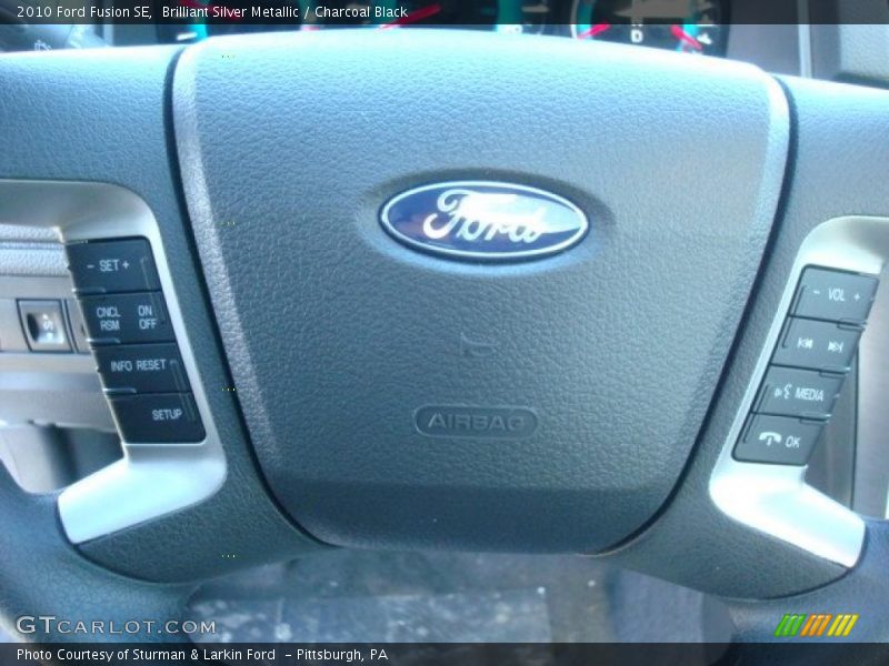 Brilliant Silver Metallic / Charcoal Black 2010 Ford Fusion SE