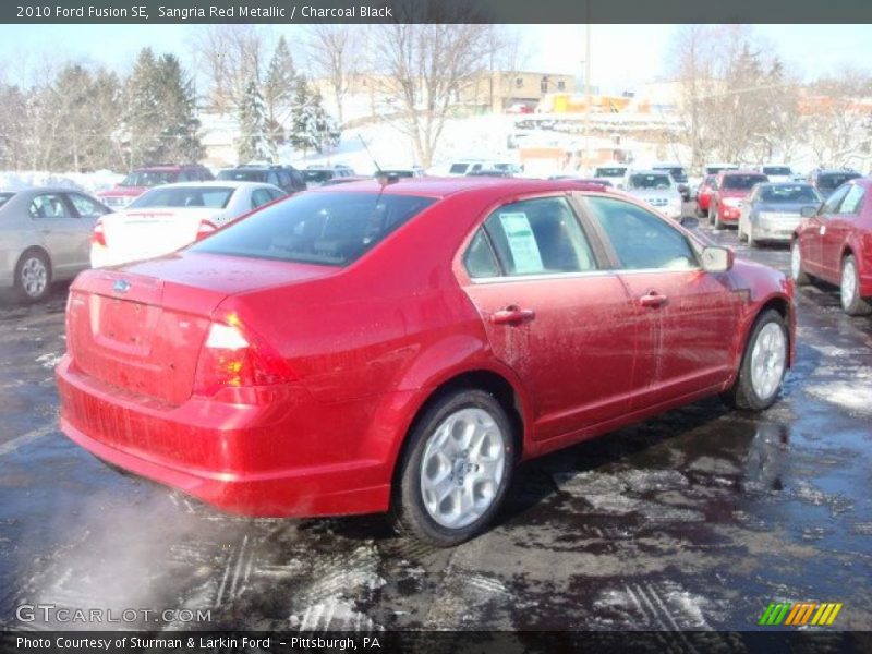 Sangria Red Metallic / Charcoal Black 2010 Ford Fusion SE