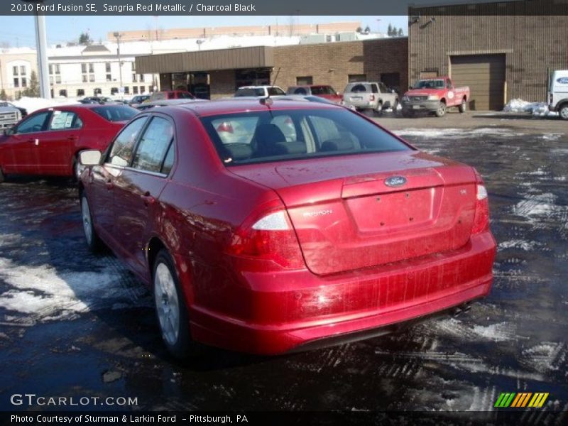 Sangria Red Metallic / Charcoal Black 2010 Ford Fusion SE