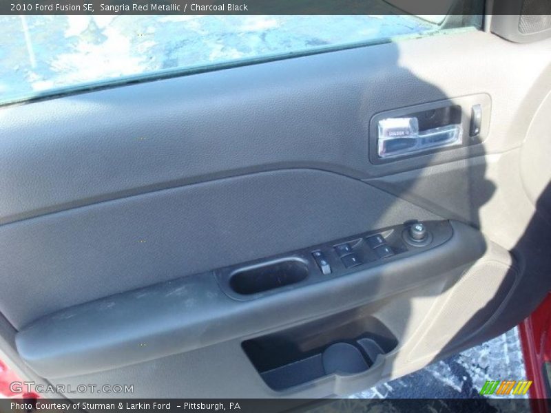 Sangria Red Metallic / Charcoal Black 2010 Ford Fusion SE