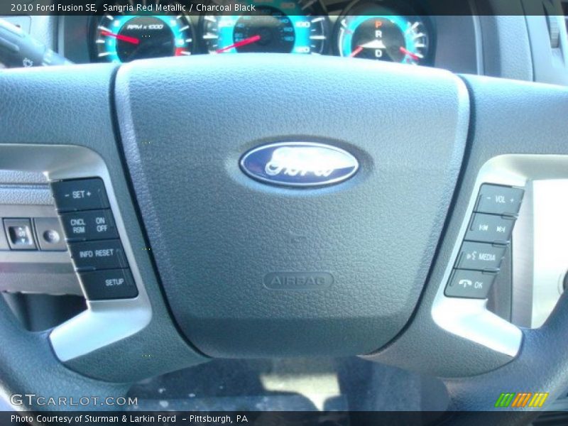 Sangria Red Metallic / Charcoal Black 2010 Ford Fusion SE