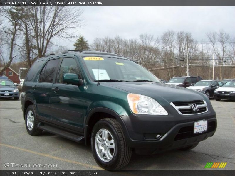 Clover Green Pearl / Saddle 2004 Honda CR-V EX 4WD