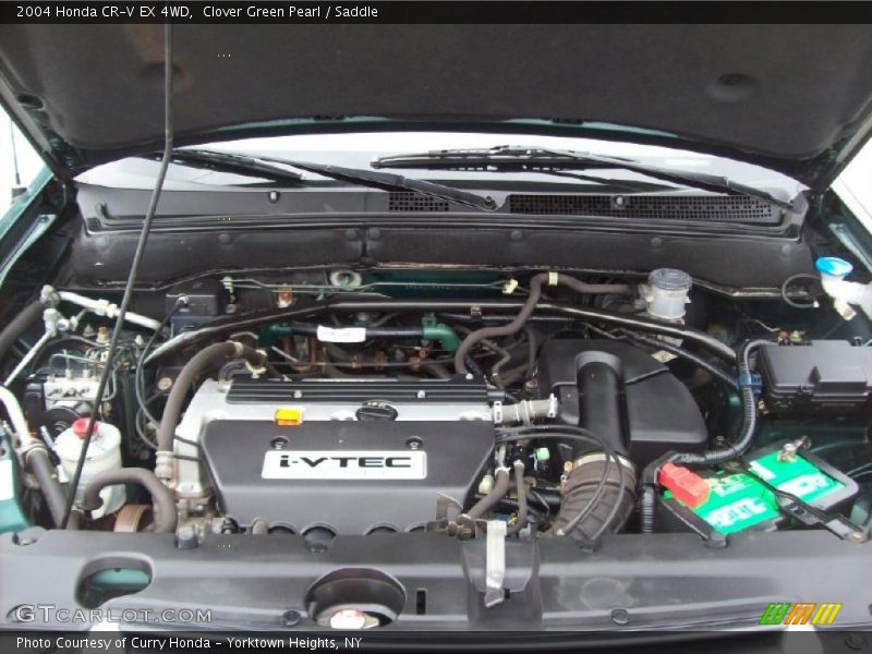 Clover Green Pearl / Saddle 2004 Honda CR-V EX 4WD