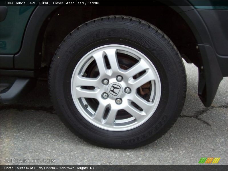 Clover Green Pearl / Saddle 2004 Honda CR-V EX 4WD