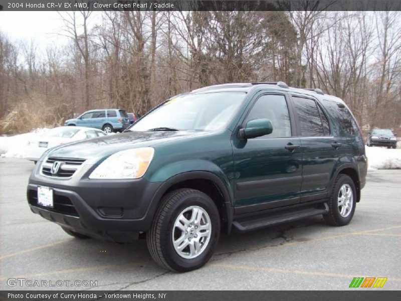 Clover Green Pearl / Saddle 2004 Honda CR-V EX 4WD