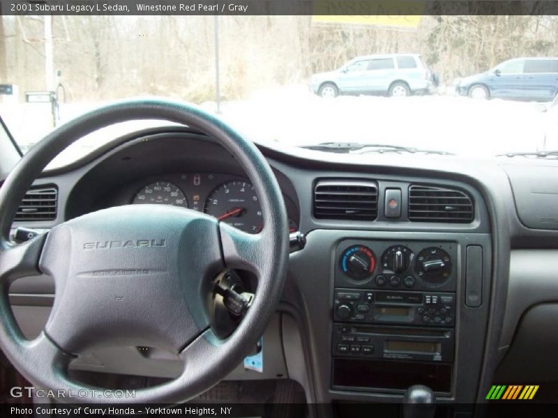 Winestone Red Pearl / Gray 2001 Subaru Legacy L Sedan