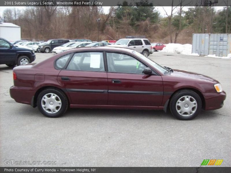 Winestone Red Pearl / Gray 2001 Subaru Legacy L Sedan