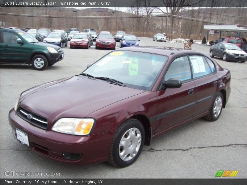 Winestone Red Pearl / Gray 2001 Subaru Legacy L Sedan