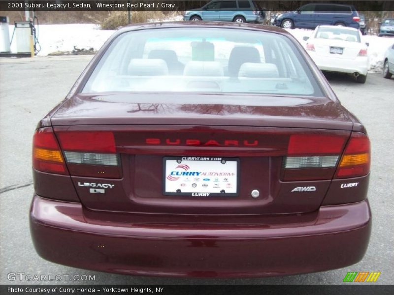 Winestone Red Pearl / Gray 2001 Subaru Legacy L Sedan