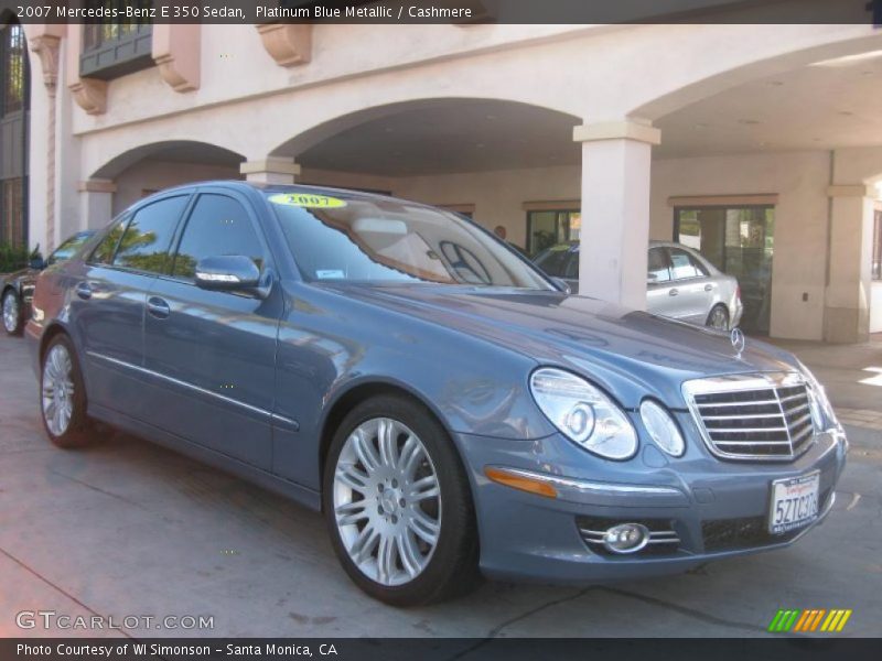 Platinum Blue Metallic / Cashmere 2007 Mercedes-Benz E 350 Sedan