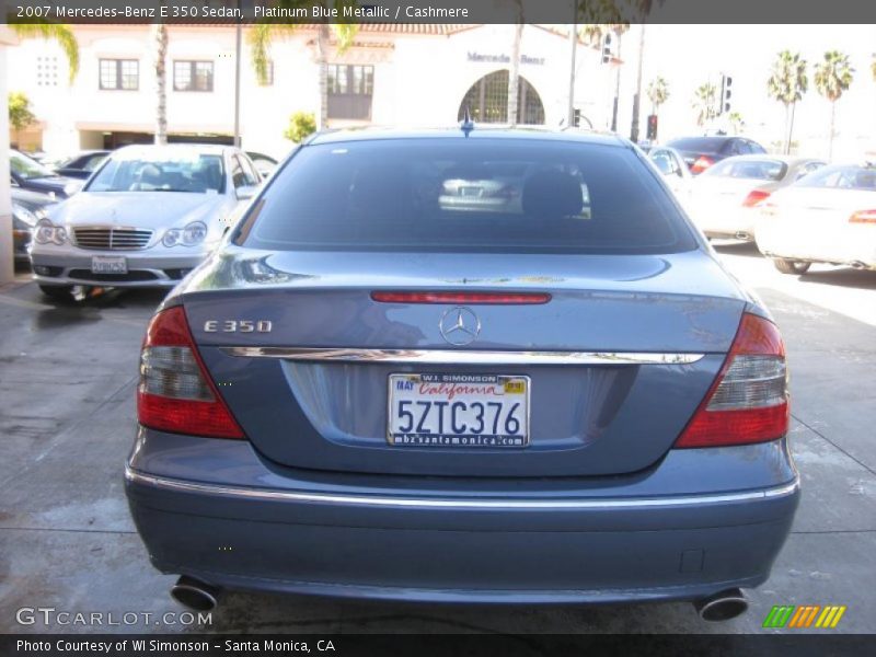 Platinum Blue Metallic / Cashmere 2007 Mercedes-Benz E 350 Sedan