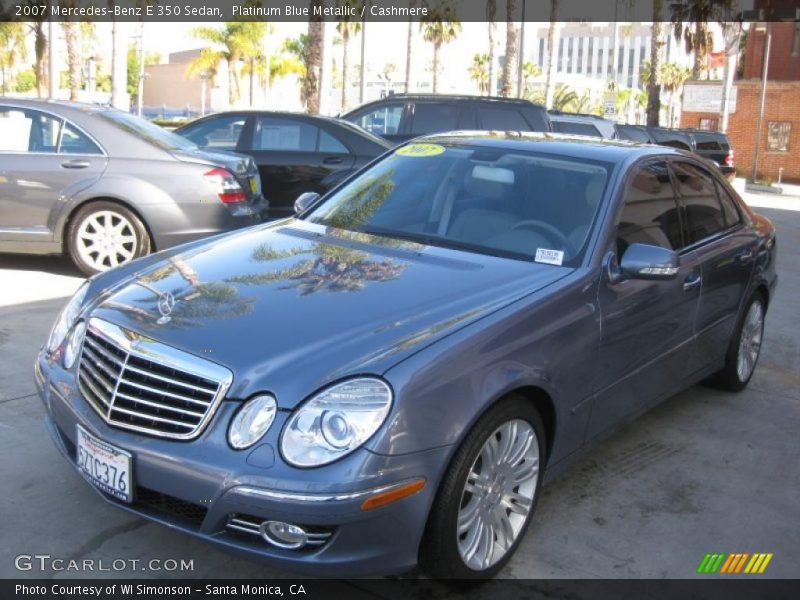 Platinum Blue Metallic / Cashmere 2007 Mercedes-Benz E 350 Sedan