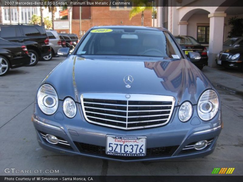 Platinum Blue Metallic / Cashmere 2007 Mercedes-Benz E 350 Sedan