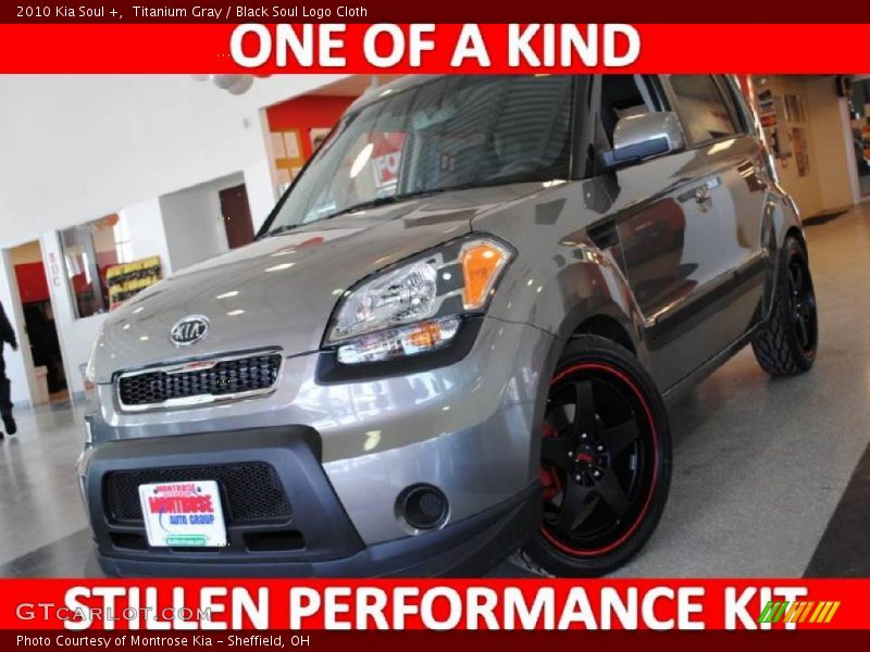 Titanium Gray / Black Soul Logo Cloth 2010 Kia Soul +