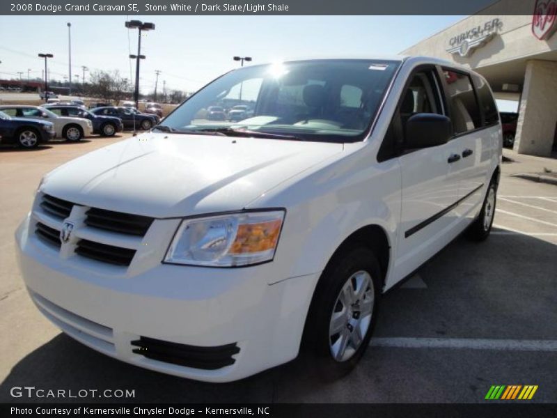 Stone White / Dark Slate/Light Shale 2008 Dodge Grand Caravan SE