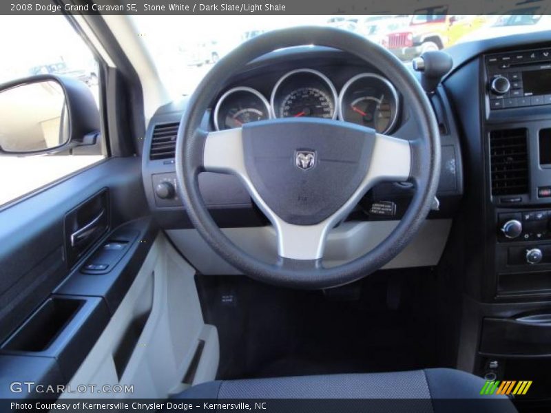 Stone White / Dark Slate/Light Shale 2008 Dodge Grand Caravan SE