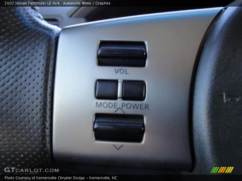 Avalanche White / Graphite 2007 Nissan Pathfinder LE 4x4