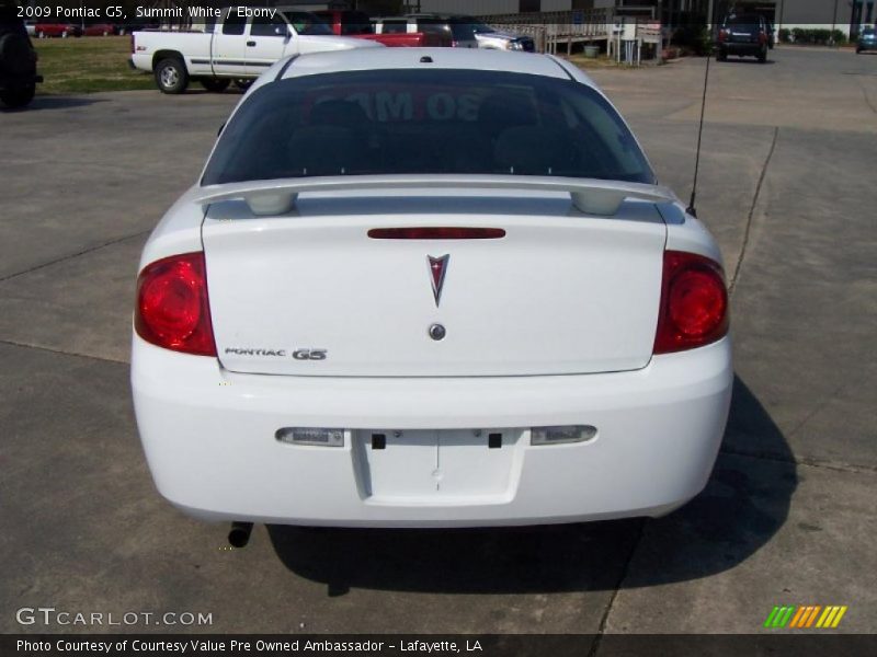 Summit White / Ebony 2009 Pontiac G5