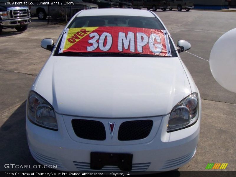 Summit White / Ebony 2009 Pontiac G5