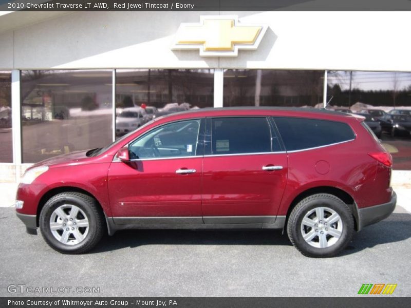 Red Jewel Tintcoat / Ebony 2010 Chevrolet Traverse LT AWD
