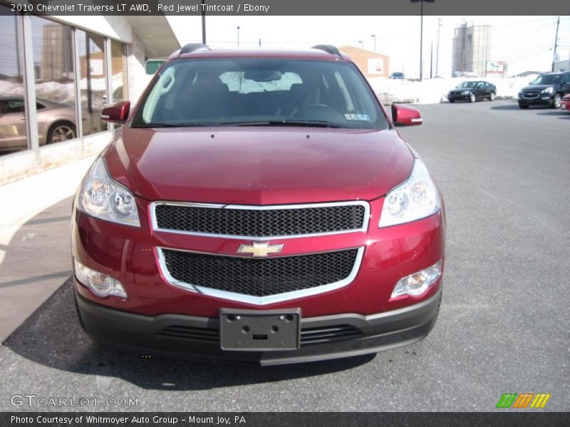 Red Jewel Tintcoat / Ebony 2010 Chevrolet Traverse LT AWD
