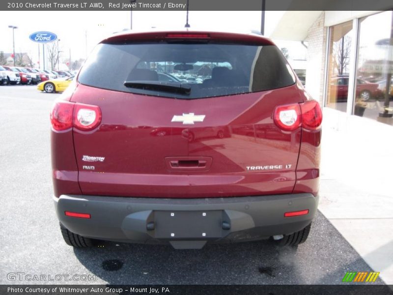 Red Jewel Tintcoat / Ebony 2010 Chevrolet Traverse LT AWD