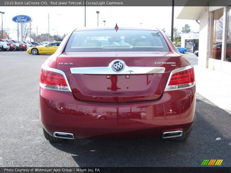 Red Jewel Tintcoat / Cocoa/Light Cashmere 2010 Buick LaCrosse CXS