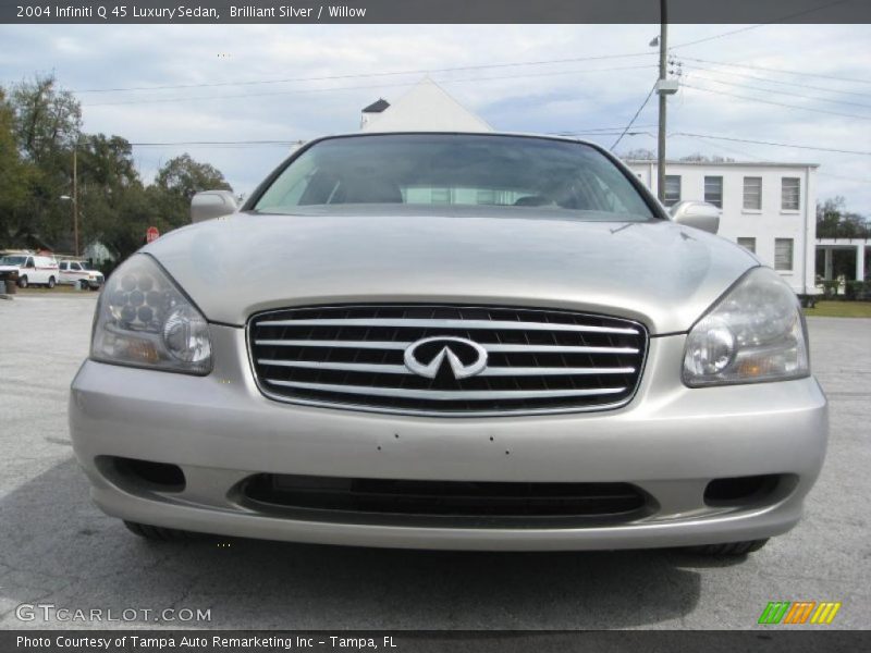 Brilliant Silver / Willow 2004 Infiniti Q 45 Luxury Sedan