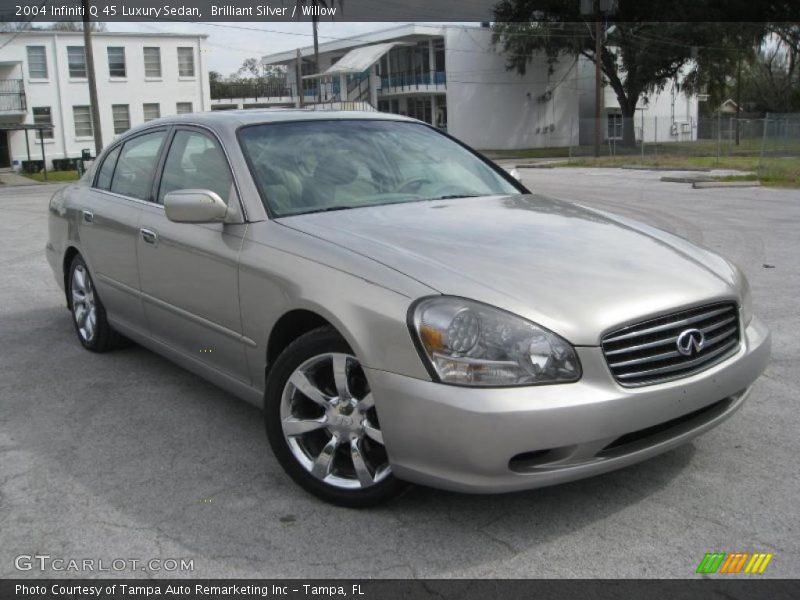 Brilliant Silver / Willow 2004 Infiniti Q 45 Luxury Sedan
