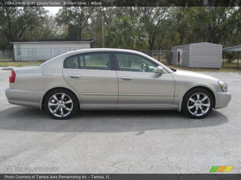 Brilliant Silver / Willow 2004 Infiniti Q 45 Luxury Sedan