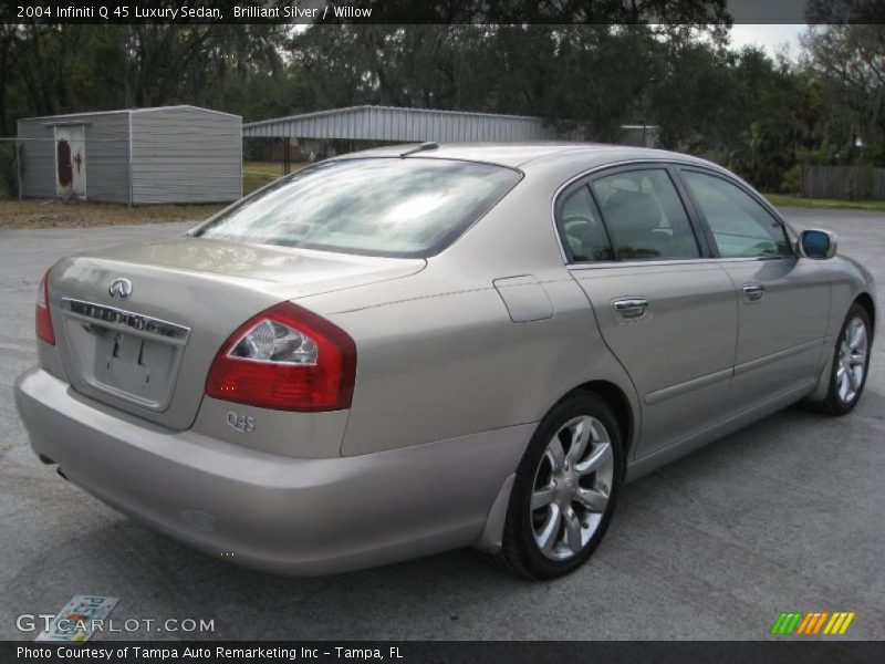 Brilliant Silver / Willow 2004 Infiniti Q 45 Luxury Sedan