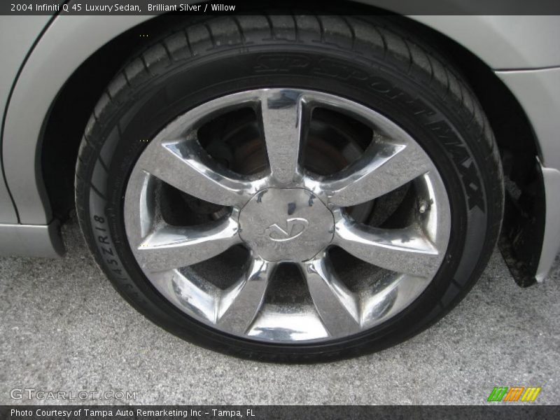 Brilliant Silver / Willow 2004 Infiniti Q 45 Luxury Sedan
