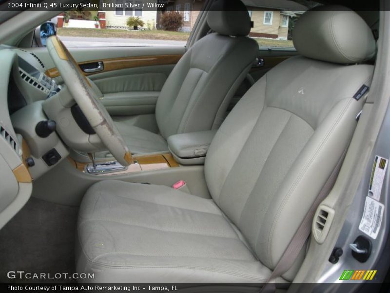 Brilliant Silver / Willow 2004 Infiniti Q 45 Luxury Sedan
