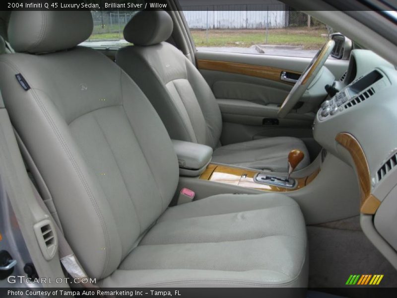 Brilliant Silver / Willow 2004 Infiniti Q 45 Luxury Sedan