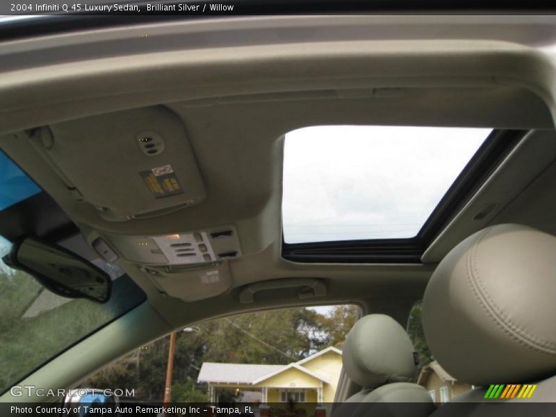 Brilliant Silver / Willow 2004 Infiniti Q 45 Luxury Sedan